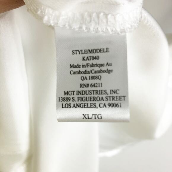 In Bloom by Jonquil Womens Mrs Satin Short Pajama Set XL Ivory The Bride NWT - Picture 10 of 14